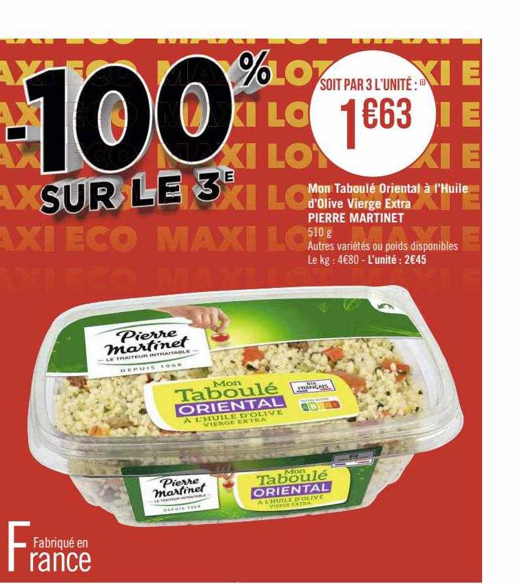 mon taboulé oriental à l'huile d'olive vierge extra pierre martinet