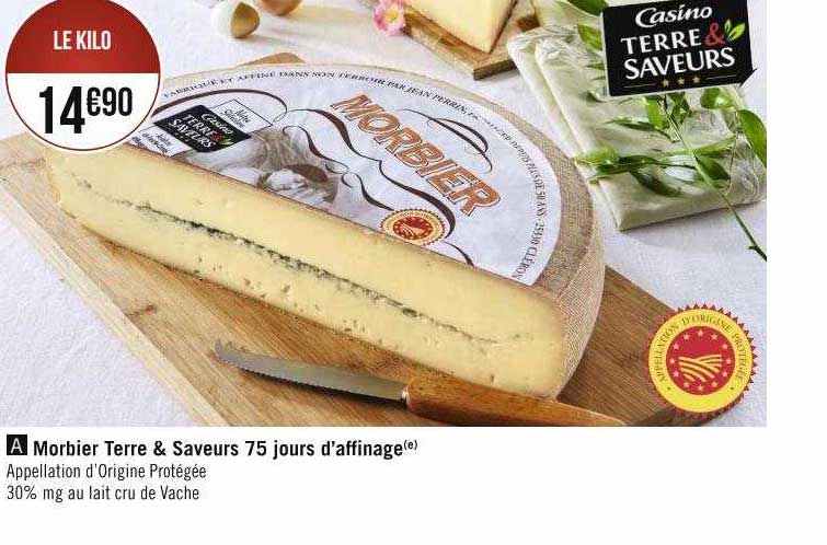 morbier terre & saveurs 75 jours d'affinage