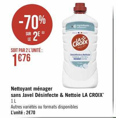 nettoyant ménager sans javel désinfecte & nettoie la croix