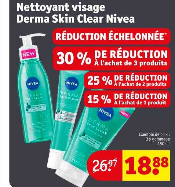 nettoyant visage derma skin clear nivea