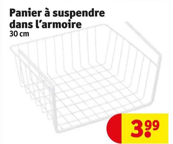 panier à suspendre dans l'armoire