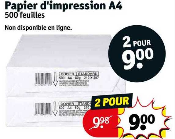 papier d'impression A4