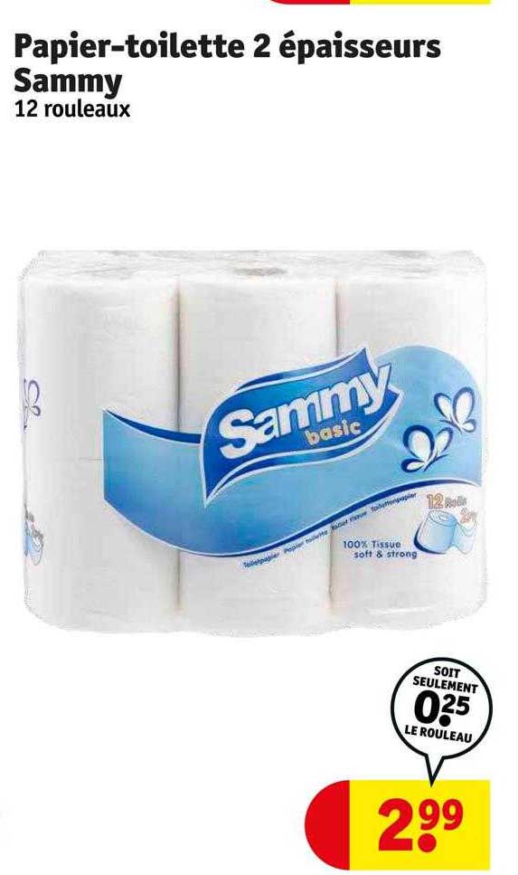 papier-toilette 2 épaisseurs sammy