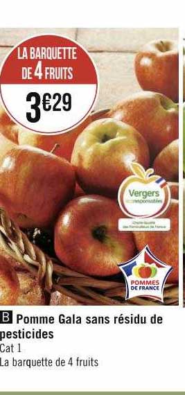pomme gala sans résidu de pesticides
