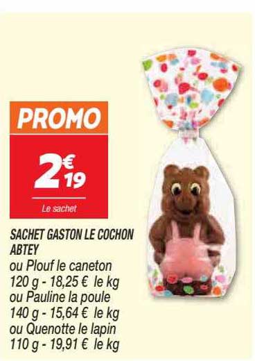 sachet gaston le cochon abtey