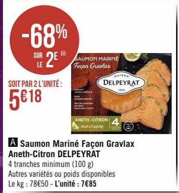 saumon mariné façon gravlax aneth-citron delpeyrat