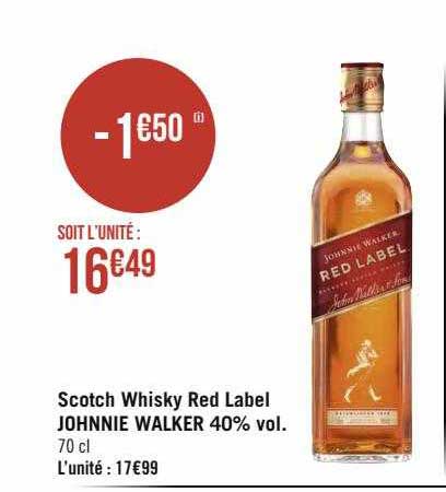 scotch whisky red label johnnie walker 40% vol.