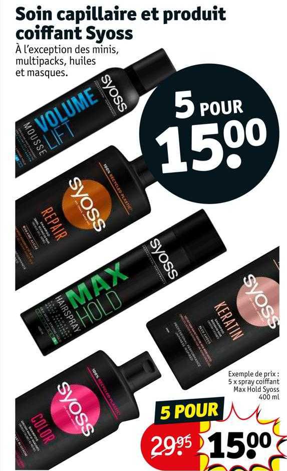 soin capillaire et produit coiffant syoss