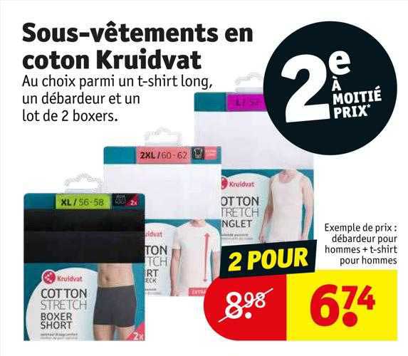 sous-vêtements en coton kruidvat