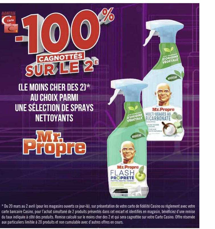 sprays nettoyants mr propre