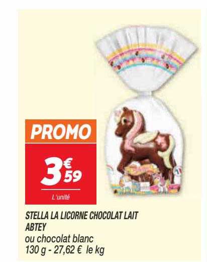 stella la licorne chocolat lait abtey