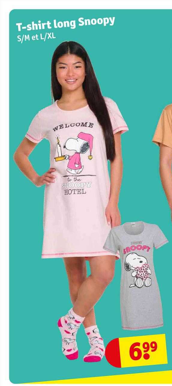 t-shirt long snoopy
