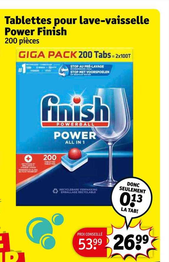 Tablettes Pour Lave-vaisselle Power Finish