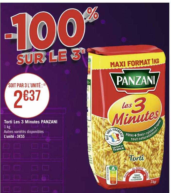 torti les 3 minutes panzani