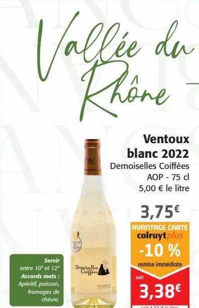 ventoux blanc 2022 demoiselles coiffées aop