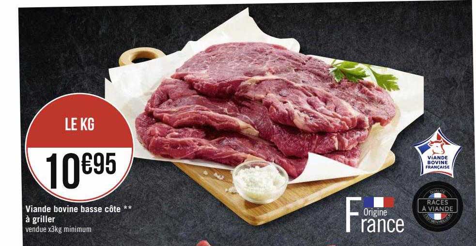 viande bovine basse côte**à griller