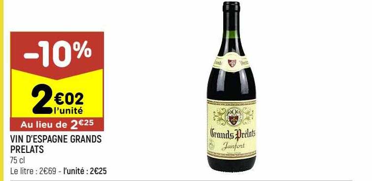 vin d'espagne grands prelats