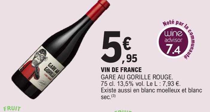 vin de france gare au gorille rouge