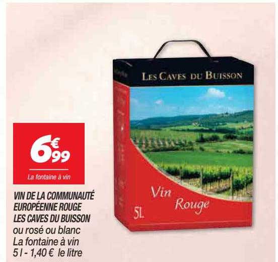 vin de la communauté européenne rouge les caves du buisson