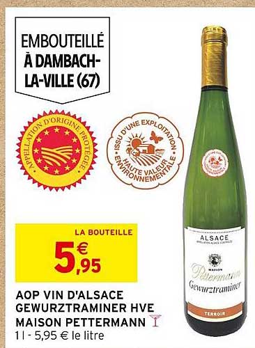 aop vin d'alsace gewurztraminer hve maison pettermann