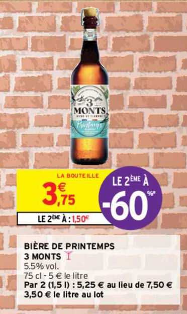 bière de printemps 3 monts