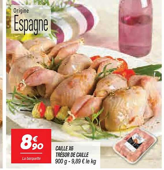 caille x 6 trésor de caille