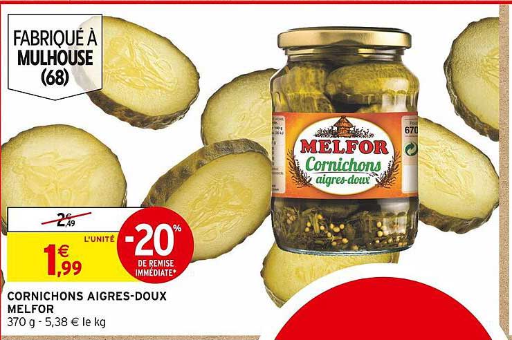 Cornichons Aigres-doux Melfor