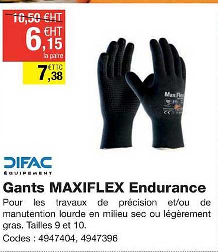 gants maxiflex endurance