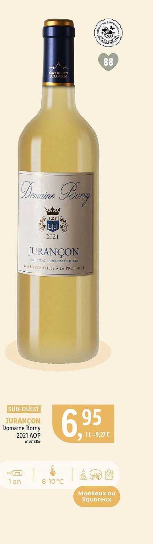 jurançon domaine borny 2021 aop