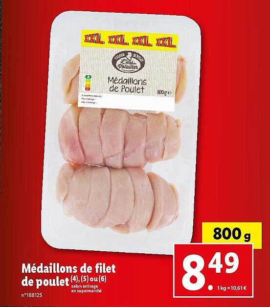 Médaillons De Filet De Poulet