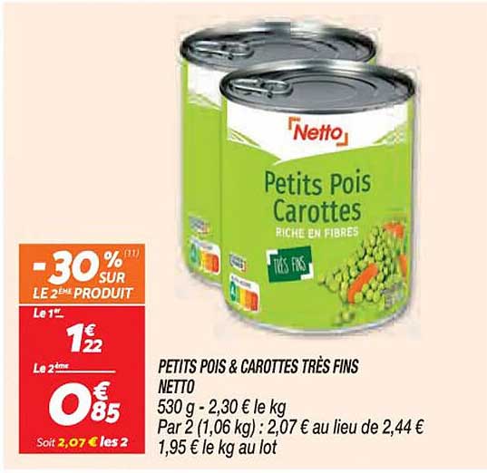petits pois & carottes très fins netto