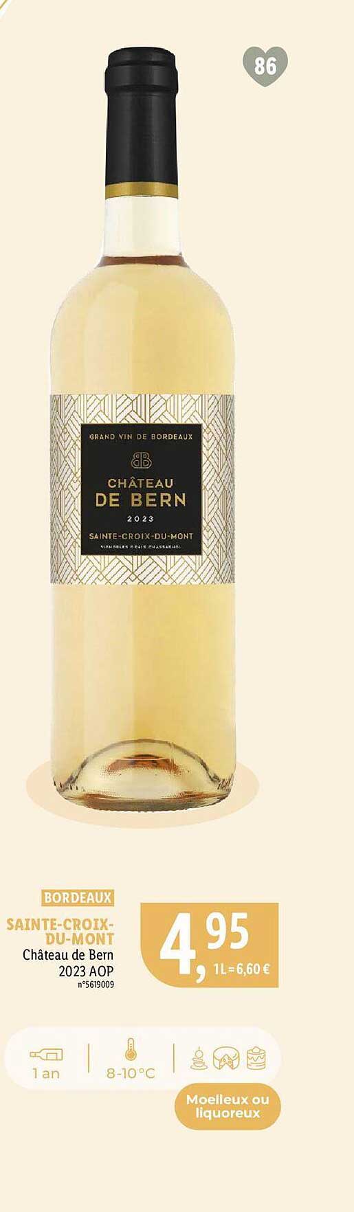 sainte-croix-du-mont château de bern 2023 aop