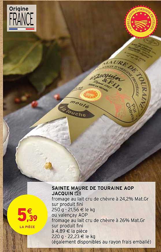 sainte maure de touraine aop jacquin