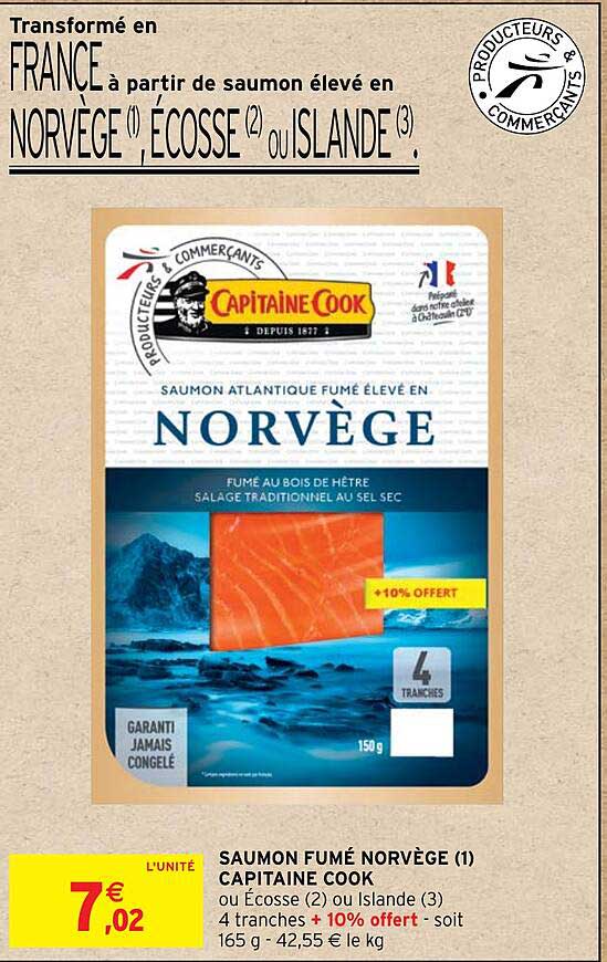 saumon fumé norvège capitaine cook