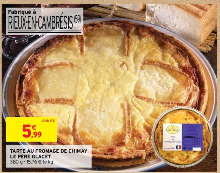 Tarte Au Fromage De Chimay Le Père Glacet