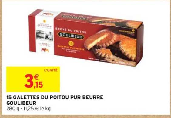 15 Galettes Du Poitou Pur Beurre Goulibeur