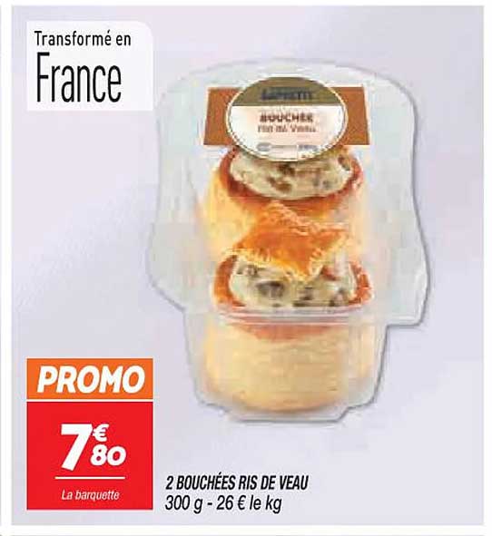 2 bouchées ris de veau