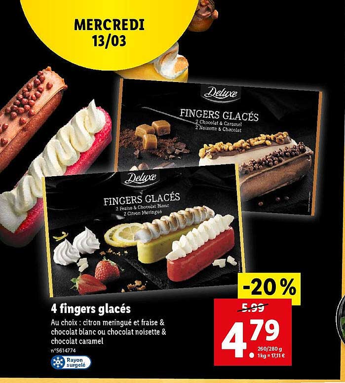 4 fingers glacés deluxe