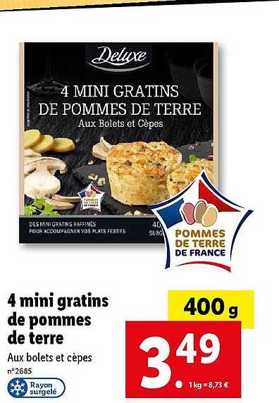 4 mini gratins de pommes de terre deluxe