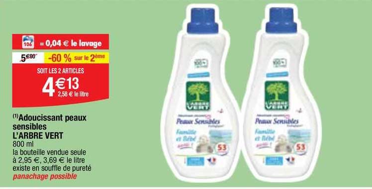 adoucissant peaux sensible l'arbre vert