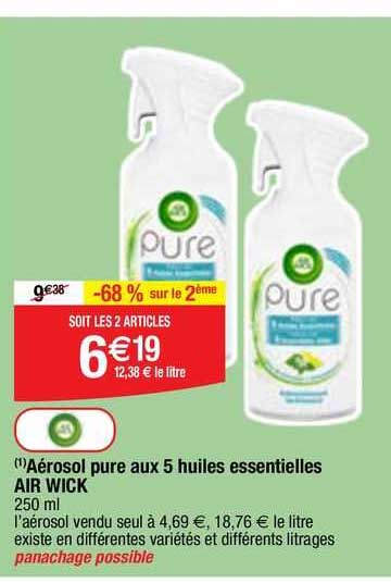 aérosol pure aux 5 huiles essentielles air wick