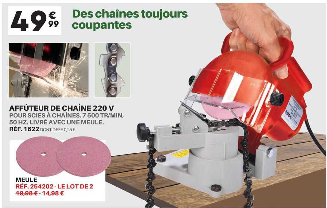 Affûteur De Chaîne 220 V, Meule