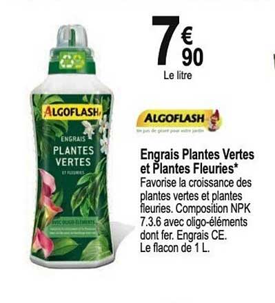 algoflash engrais plantes vertes et plantes fleuries