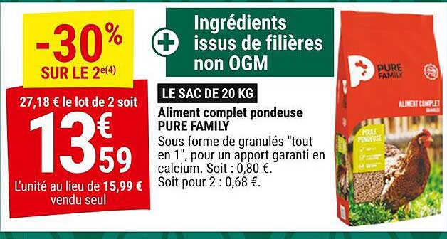 aliment complet pondeuse pure family