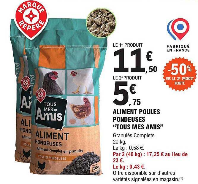 aliment poules pondeuses "tous mes amis"