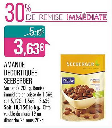 Amande Decortiquée Seeberger