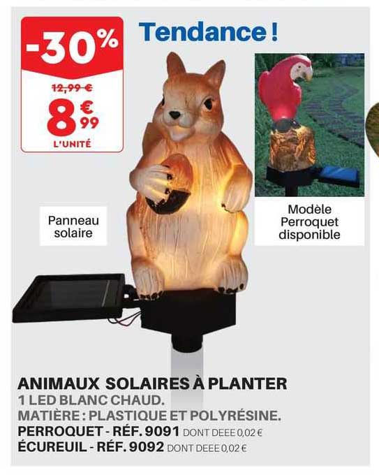 animaux solaires à planter