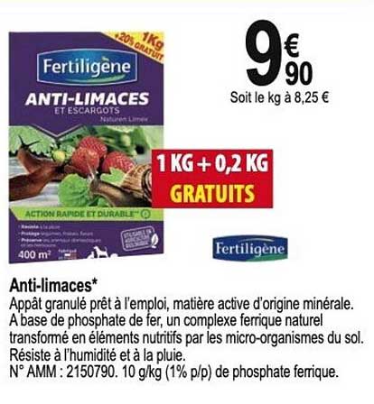 anti-limaces fertiligène