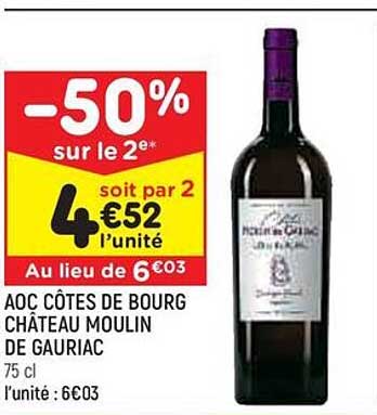 aoc côtes de bourg château moulin de gauriac