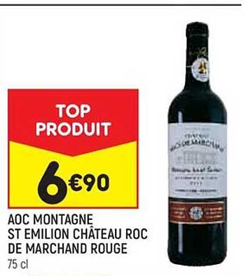 aoc montagne st emilion château roc de marchand rouge